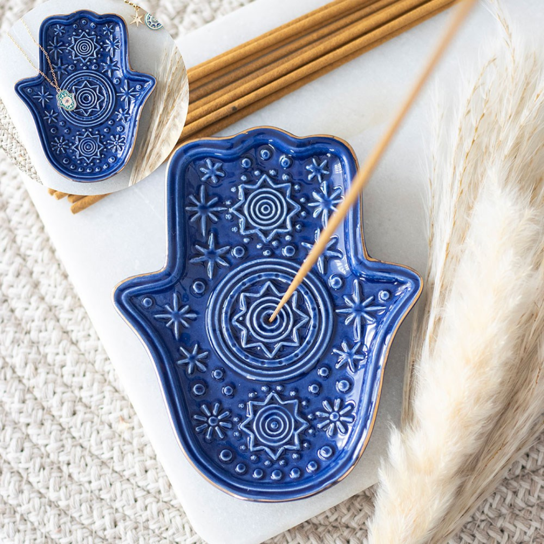 Porta Incenso Mano di Hamsa – Protezione Spirituale